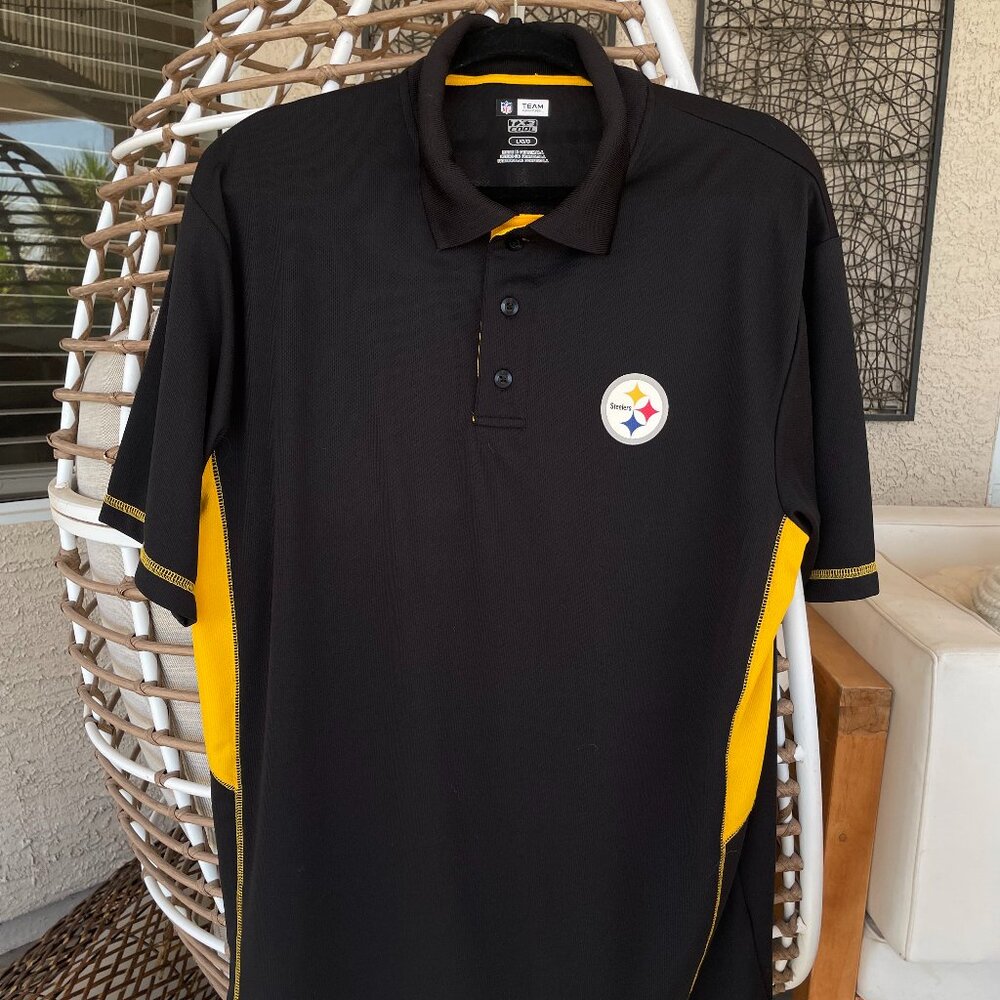 NFL Steeler's Football NFL Team Apparel Polo/Golf Shirt Men's Large